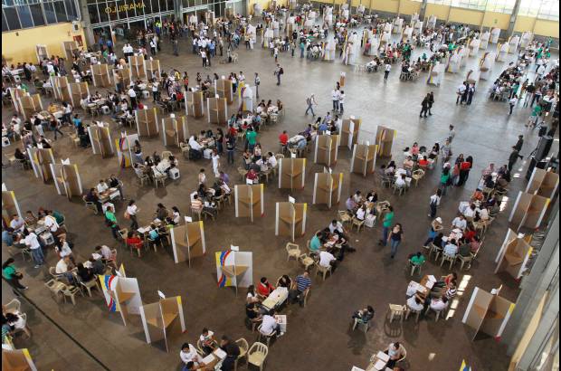Róbinson Sáenz - El Palacio de Exposiciones es uno de los lugares de votación más de grandes de Medellín.
