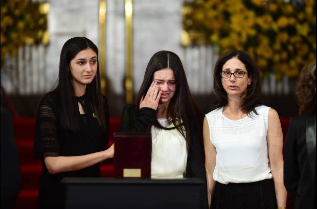 AFP - Familiares de Gabriel Garc&#237;a M&#225;rquez presentes en el homenaje.