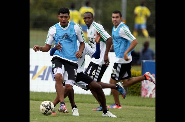 Foto Julio César Herrera - Juan David Valencia y Alejandro Bernal le tienen confianza al ataque verdolaga para jugar con Millos.