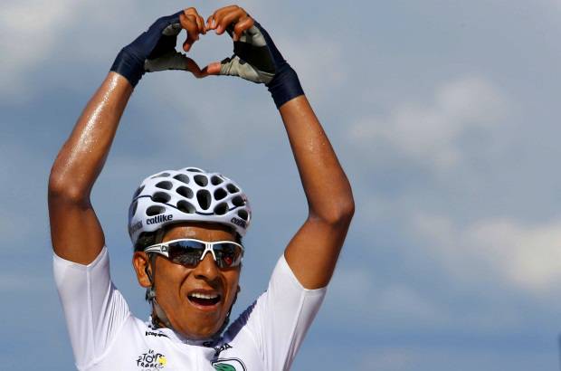 AP - Nairo es el segundo colombiano que gana una etapa del Tour de Francia en el Día de la Independencia, tras Nelson Rodríguez en 1994 en Valthornes.