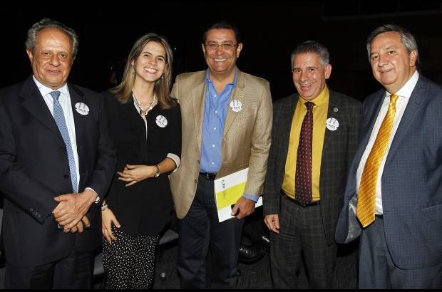 Fotos JAIME P&#201;REZ - Manuel S. Mej&#237;a, Tatiana Garc&#237;a, Jorge Giraldo, Roberto Hoyos, expresidente de Augura, y Fernando Corzuelo.