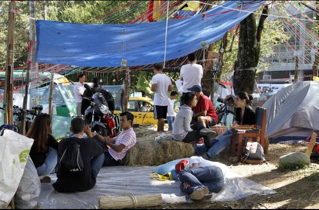 Donaldo Zuluaga Velilla - Unas 15 personas &quot;viven&quot; en el Campamento Verde, epicentro de la protesta contra la tala que adelanta Metropl&#250;s para las obras del tramo 2B del sistema.