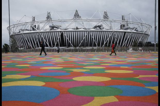 AP - El estadio Olímpico, donde se realizará la inauguración, luce imponente.