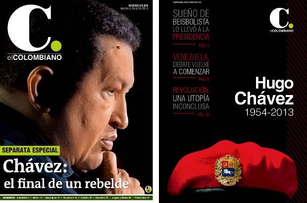 El COLOMBIANO - El Colombiano tuvo la portada del peri&#243;dico impreso (izquierda) m&#225;s la portada de la separata especial (derecha).