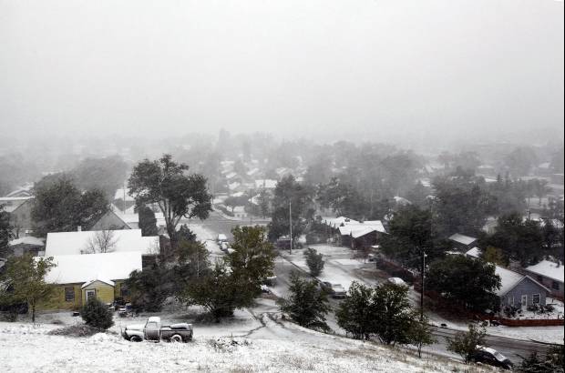AP - La nieve cae durante una tormenta en Estados Unidos, espec&#237;ficamente en Dakota del Sur.