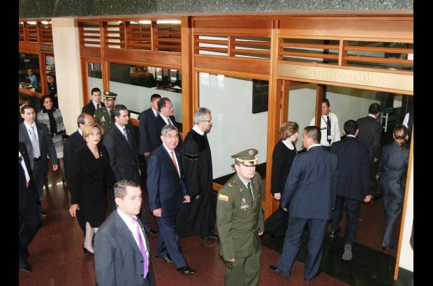 Cortesía Presidencia de la República - Los Mandatarios firmaron una declaración conjunta en la que �ratificaron, entre otros aspectos, el compromiso de los gobiernos de ambos países en la lucha contra el terrorismo y sus fuentes de financiación.