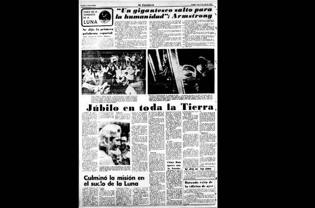 AP - NASA - Júbilo en toda la tierra. Así celebró El Colombiano la hazaña de la conquista de la Luna.