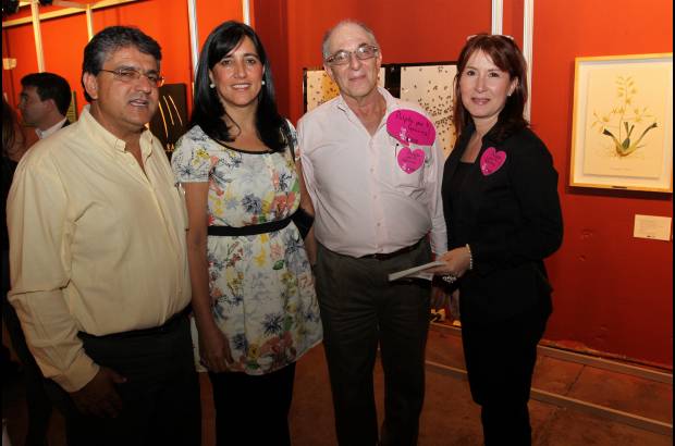 David Sánchez - Herman Gutiérrez, María José Jaramillo, Arturo Vayda e Inés Madrid, directora de la fundación Santiago Corazón. Un grupo sensible y solidario.