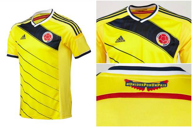Colprensa - Adidas present&#243; la nueva camiseta que vestir&#225; el equipo nacional a partir del 14 de noviembre y durante el pr&#243;ximo mundial de f&#250;tbol de la Fifa, Brasil 2014.