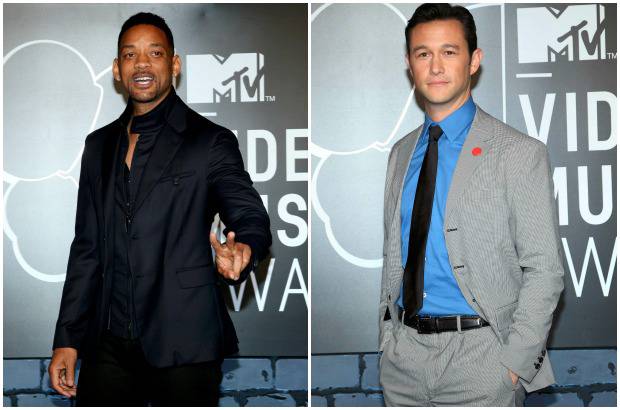 Reuters - Los actores Will Smith y Joseph Gordon Levitt a su llegada a los Premios MTV.