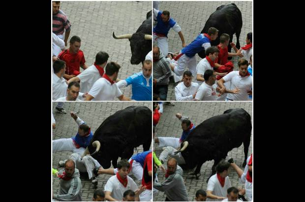 Reuters - Las fiestas San Fermín, en las que una multitud corre junto a seis toros bravos por las calles de Pamplona, en España, son uno de los mayores atractivos en esta época del año. Desde 1924, 15 personas han muerto en los encierros que fueron inmortalizados en la novela Fiesta de Hemingway.