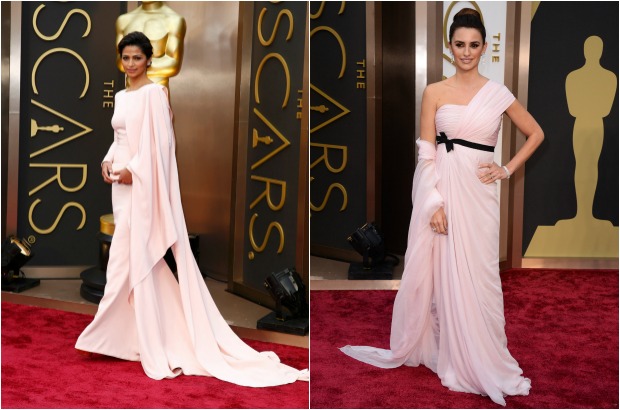 Reuters y AP - Tono rosa muy criticado para Camila Alves en Gabriella Cadena y Penélope Cruz vestida de Giambattista Valli.