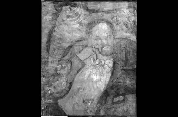 AP - As&#237; luc&#237;a la pintura sobre la cual pint&#243; Picasso su obra La habitaci&#243;n azul.