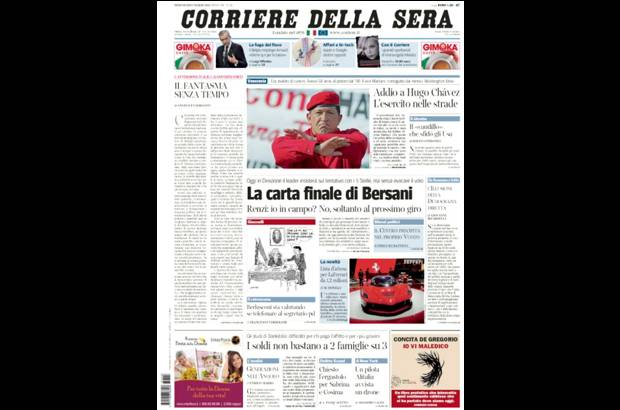 Cortes&#237;a - Corriere de la sera, Italia.