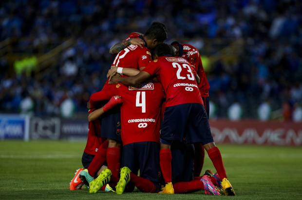 FOTO COLPRENSA - Al Poderoso le restan dos partidos como local frente a Tolima y Equidad y dos como visitante contra Envigado y Chic&#243;.
