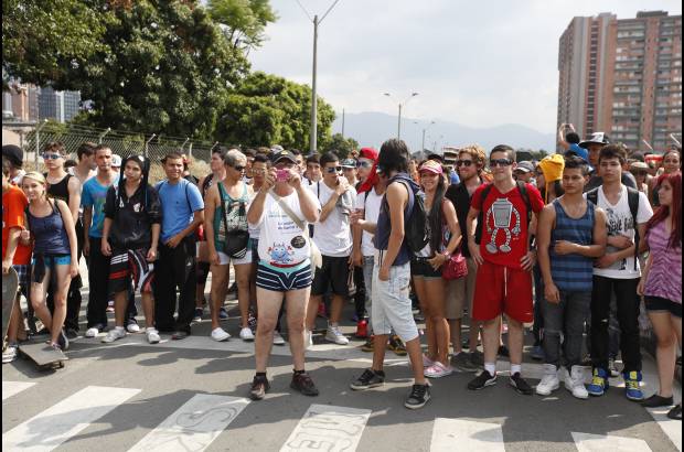 Manuel Saldarriaga - En Medell&#237;n se realiz&#243; el D&#237;a sin pantalones, que seg&#250;n sus organizadores se trat&#243; de una marcha para defender la libertad de expresi&#243;n.