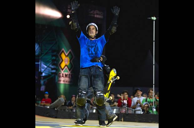 ESTEBAN VANEGAS - ENVIADO ESPECIAL - El experimentado skate brasile&#241;o, Bob Burnquist, de 36 a&#241;os, conquist&#243; la medalla de oro en esta modalidad con su 720 Rodeo Flip.