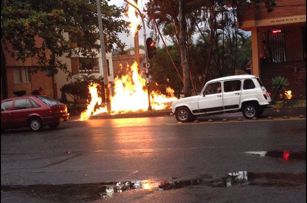 FOTO CORTES&#205;A CARLOS A. CORREDOR L. - En el incidente no resultaron personas afectadas por las llamas ni por inhalaci&#243;n de gas.