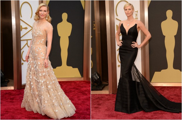 AP y AFP - La ganadora Cate Blanchett vestida de Armani y Charlize Theron de Christian Dior.