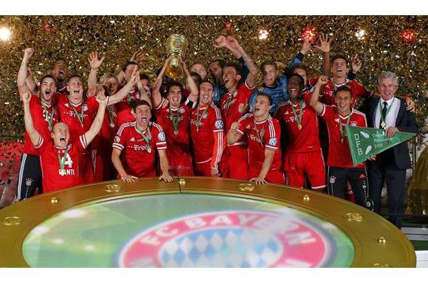 Reuters - La Copa de Alemania la logró el Bayern al vencer en Berlín al Stuttgart. Jupp Heynckes dejó de ser director técnico dejando al equipo con la Triple Corona.