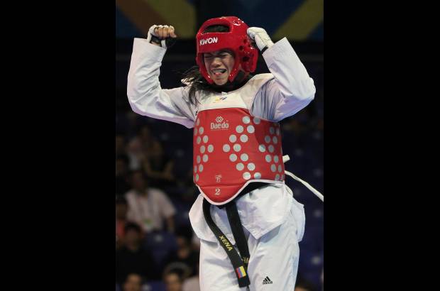 AP - La colombiana Doris Pati&#241;o se qued&#243; con la plata en taekwondo.