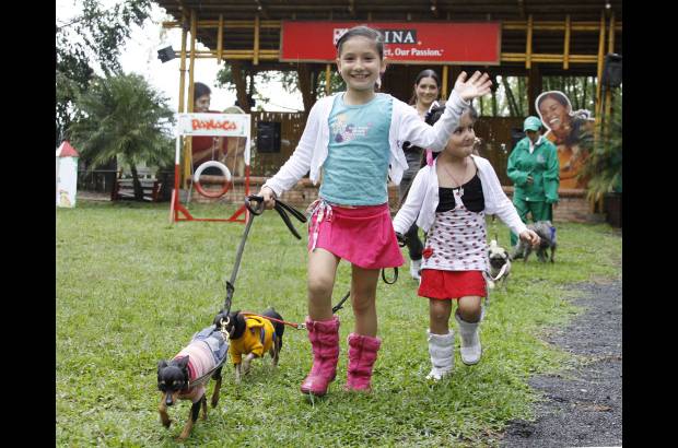 David Sánchez Mejía - El desfile de modas con los perros miniatura, es una de las experiencias más llamativas para los niños que visitan la estación canina.