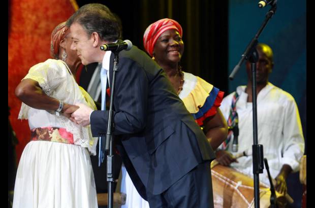Colprensa- Fotos Ra&#250;l Palacios - Yo me siento muy orgulloso que nuestro pa&#237;s tiene la tercera poblaci&#243;n afro m&#225;s grande de todo el continente, dijo el presidente Santos.