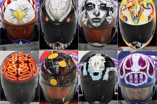 FOTO AFP - Los Juegos Olímpicos de Invierno realizados en Sochi, Rusia, no solo deslumbran por sus escenarios. Sus atletas aprovechan los no tan conocidos deportes para usar curiosos cascos y trajes. FOTO AFP