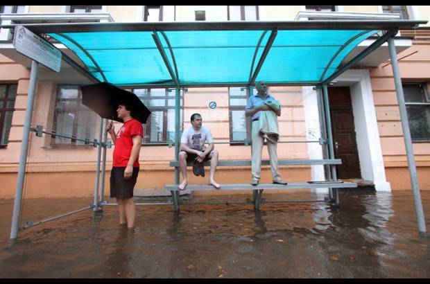 AFP - Inundaciones en Minsk, Bielorusia.