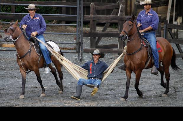 David Sánchez Mejía - Las hazañas de los acróbatas en el show del caballo hacen que los espectadores supliquen por las vidas de estos cowboy y luego rompan en aplausos.