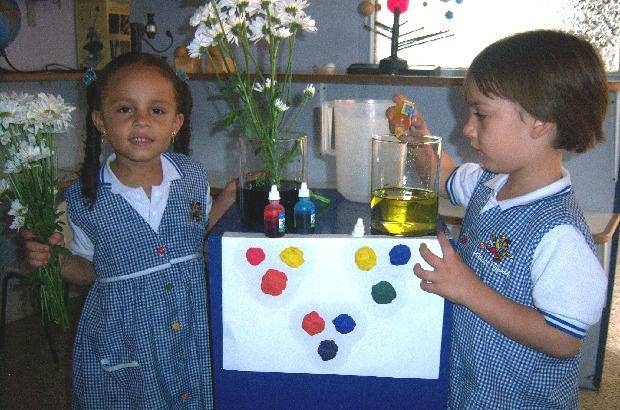 - Con plastilina y anilinas a los ni&#241;os se les ense&#241;a el reconocimiento de los colores y a crearlos cuando desde su curiosidad y con apoyo de su profesora los combinan.