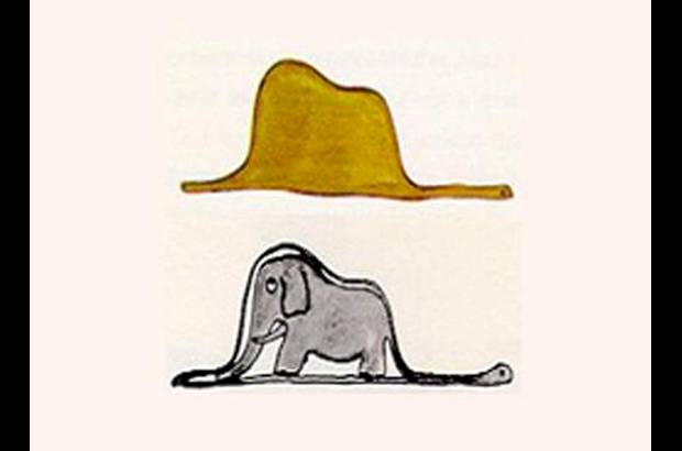 Cortes&#237;a - Los primeros dibujos que el aviador hizo cuando estaba peque&#241;o y que los adultos lo desalentaron en su carrera de pintor. Era una elefante dentro de una boa.