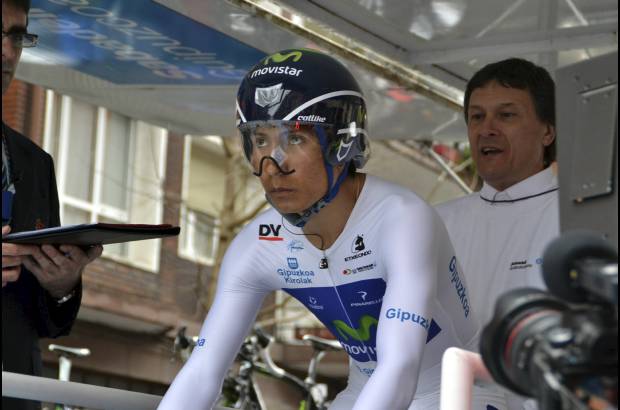 Cortesía Movistar Team - A los 23 años, Nairo Quintana se convierte en el más joven ganador de la Vuelta al País Vasco.