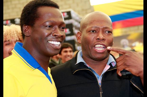 Colprensa - Faustino Asprilla y el actor cale&#241;o &#211;mar Murillo