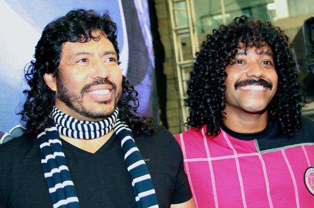 Colprensa - Ren&#233; Higuita y el actor John Alex Castillo