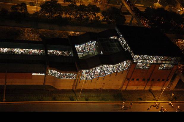 Jaime Pérez - La gente prefirió el metro para desplazarse y así se veían las estaciones.