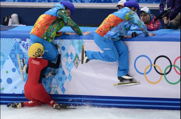 AFP - Tambi&#233;n se han visto accidentes en los Juegos Ol&#237;mpicos de Invierno en Sochi.