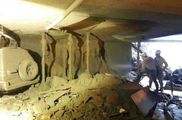 Cortesía - Diego Restrepo, director de Isvimed, confirmó que por lo menos 100 metros cúbicos de cemento se inyectarán en la torre cinco.