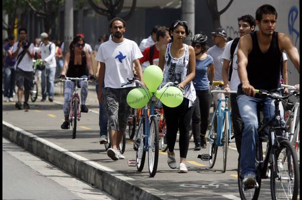 Foto Manuel Saldarriaga - La iniciativa hace parte de Bicis por la vida, un programa que lidera la organizaci&#243;n La Ciudad Verde.