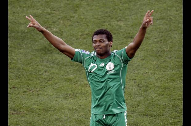AP - Kalu Uche, jugador del Almería español, anotó el tanto de Nigeria.