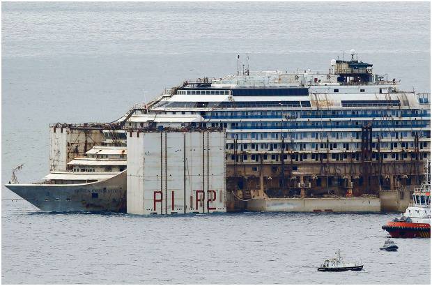 Reuters - Los ambientalistas se hab&#237;an preocupado de que el Concordia pudiese contaminar el santuario marino a lo largo de la ruta, que pas&#243; cerca de la diminuta isla de Montecristo, especialmente protegida.