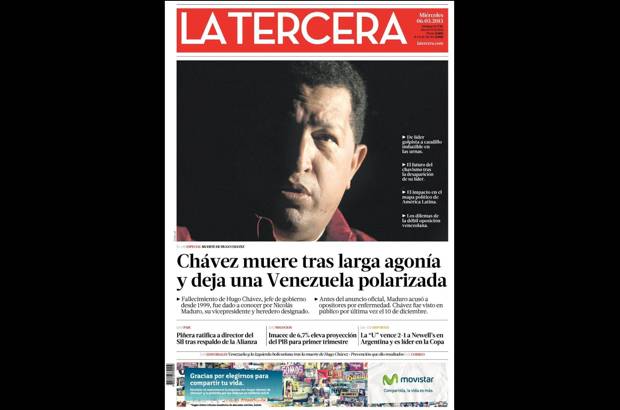 Cortes&#237;a - La Tercera, Chile.
