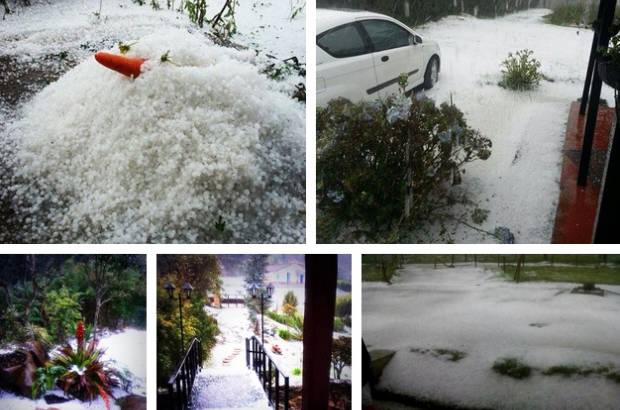 Cortes&#237;as - Una fuerte granizada se present&#243; en la tarde de este martes en el corregimiento de Santa Elena llam&#243; la atenci&#243;n de los habitantes, que tomaron fotograf&#237;as y videos sobre el fen&#243;meno clim&#225;tico.