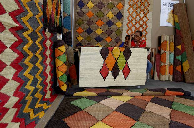 - La feria Expoartesano trae una exhibición de trabajos de todos los rincones del país. Acá, imagen de las esteras en palma de fique, provenientes de Candelaria, Cesar.