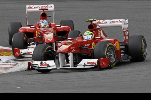 Reuters - Fernando Alonso (Ferrari) lleg&#243; en la cuarta posici&#243;n, despu&#233;s de haber salido octavo.