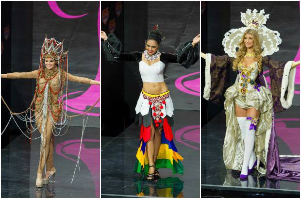 Reuters - Alba Delgado, Miss El Salvador; Amanda Ratnayake, Miss Sri lanka y Amy Willerton, Miss Gran Breta&#241;a.