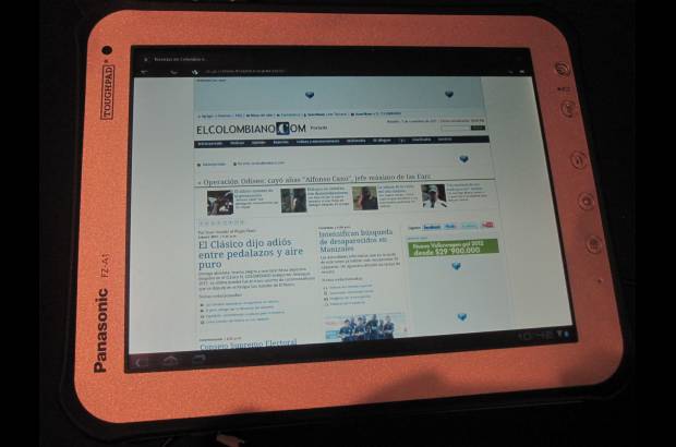- ELCOLOMBIANO.COM navegado en la tableta Toughpad.