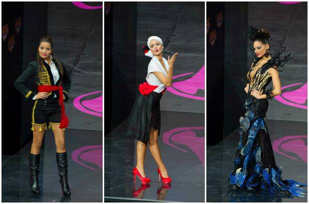 Reuters - Melita Fabecia, Miss Croacia; Rebeka Karpati, Miss Hungr&#237;a y Monic P&#233;rez, Miss Puerto Rico.