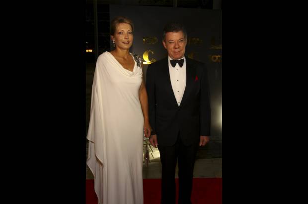 Edwin Bustamante - El presidente Juan Manuel Santos junto a su esposa, Mar&#237;a Clemencia Rodr&#237;guez.