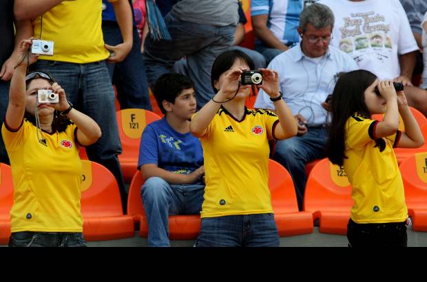 Jaime P&#233;rez - La pasi&#243;n por Colombia se hizo presente en el estadio Atanasio Girardot durante el juego Argentina-Egipto.
